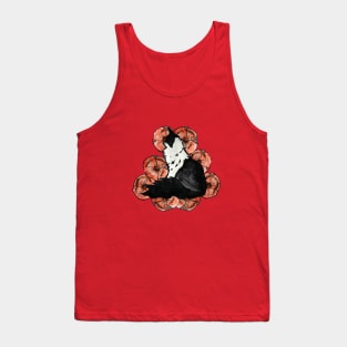 Floral Kitty Cat Tank Top
